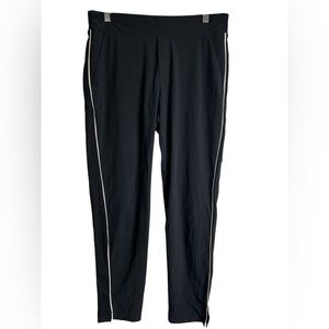 Athleta Black Joggers with White Trim – Sleek & Comfortable
